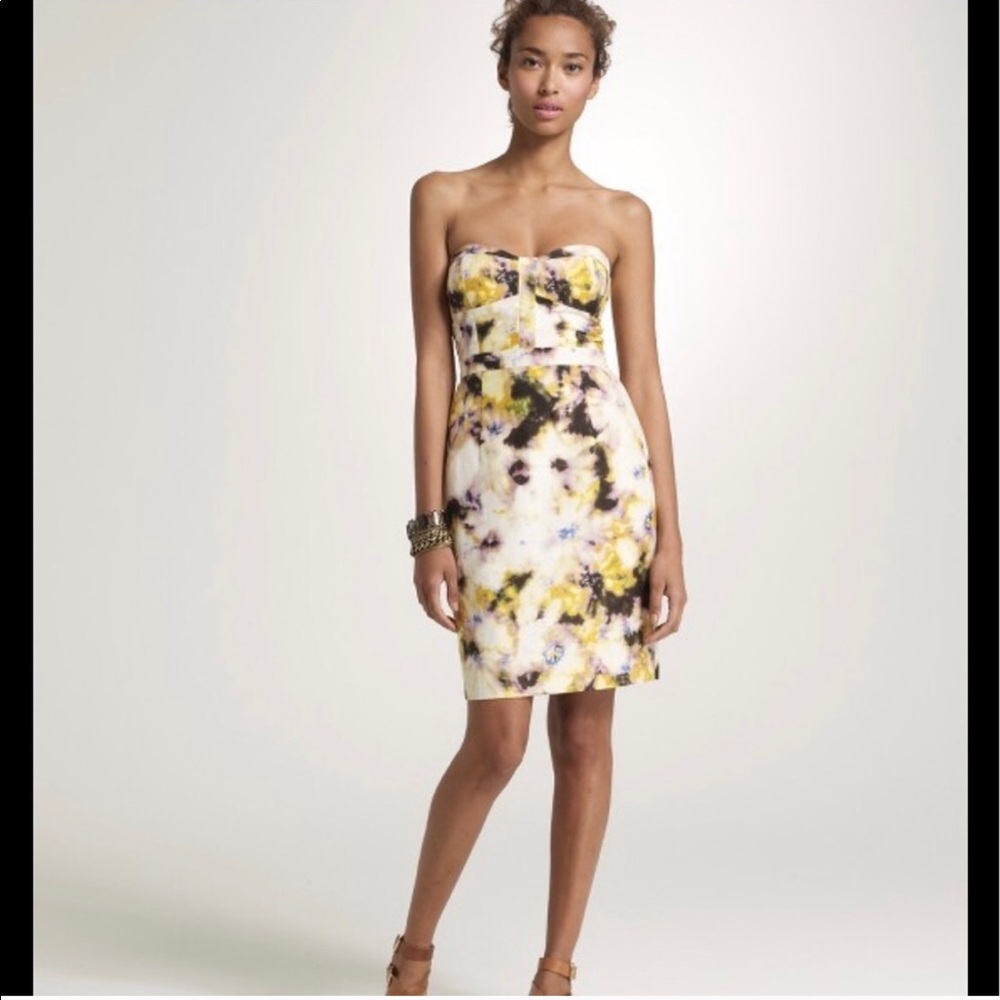 J. Crew Fleurette Silk Bustier Dress Sz. 6.